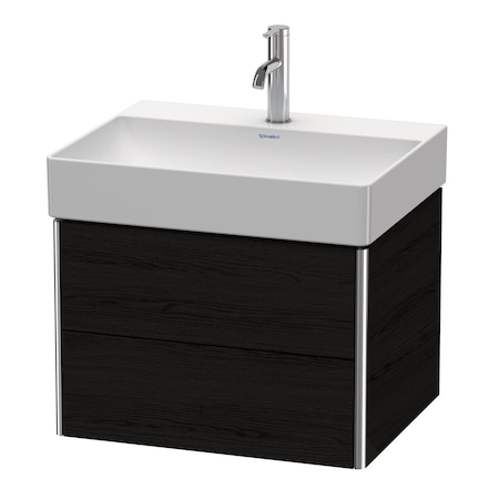 Xsquare Two Drawer Wall-Mount Vanity Unit Oak Black